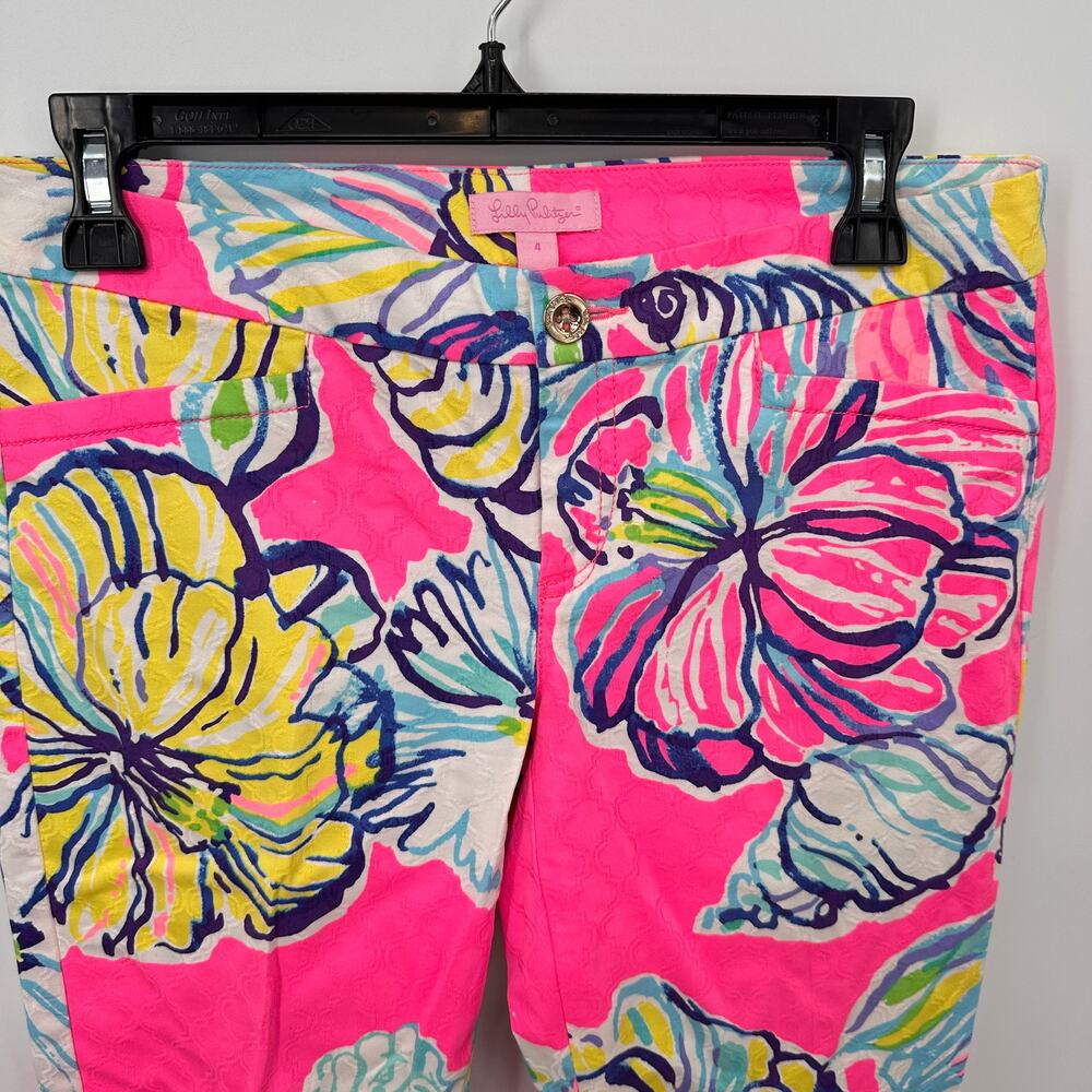 Lilly Pulitzer Kelly Skinny Ankle Pant In Royal Pink Swept By The Tides // 4 View 2